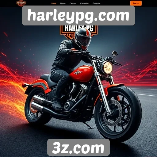 Navegação e design do site harleypg.com